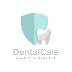 Dental care logo design template 
