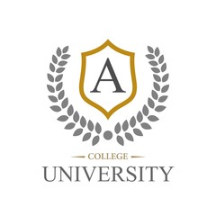 Letter U for Academic campus logo design template
