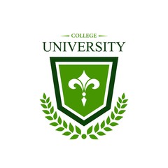University campus logo design template
