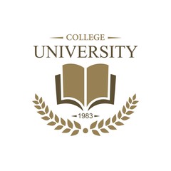 University campus logo design template