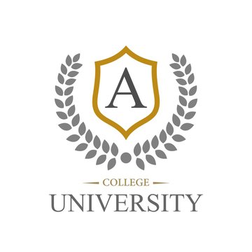 Letter U for Academic campus logo design template