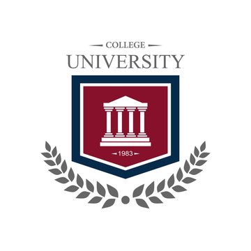 University campus logo design template