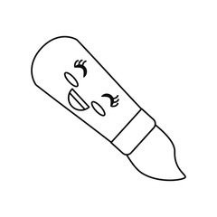 Cute paint brush cartoon