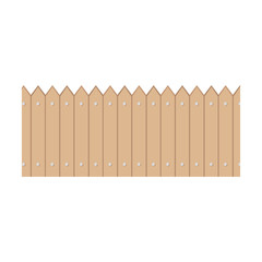Wooden fence garden design vector illustration icon