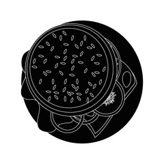 Hamburger Fast food icon vector illustration graphic design