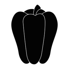 Fresh pepper vegetable icon vector illustration graphic design