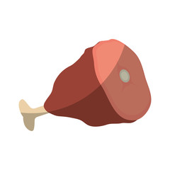 ham food cartoon icon vector illustration graphic design