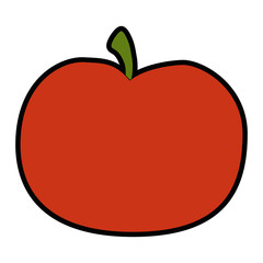 Tomato slice cartoon icon vector illustration graphic design