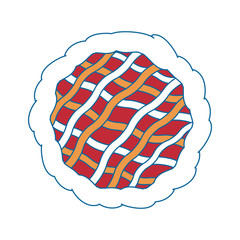 pie dessert food icon vector illustration graphic design