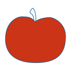 Tomato slice cartoon icon vector illustration graphic design