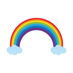 rainbow and clouds icon image