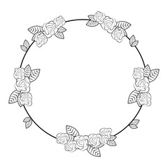 Decorative flowers frame icon vector illustration graphic design