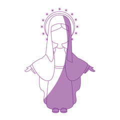 Virgin mary cartoon icon vector illustration graphic design