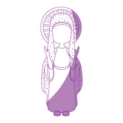 Virgin mary cartoon icon vector illustration graphic design