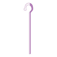 Antique walking stick icon vector illustration graphic design