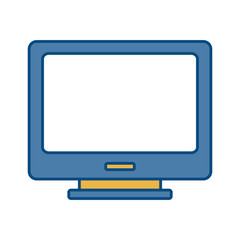 computer icon over white background vector illustration