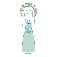 Virgin mary cartoon icon vector illustration graphic design