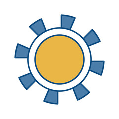 sun icon over white background vector illustration