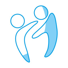 Abstract human figures in circle shape vector illustration