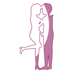 Obraz na płótnie Canvas Beautiful and romantic couple icon vector illustration graphic design