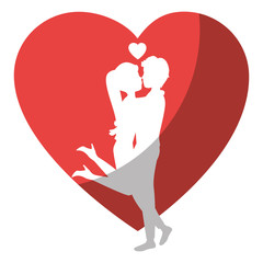 Beautiful and romantic couple icon vector illustration graphic design