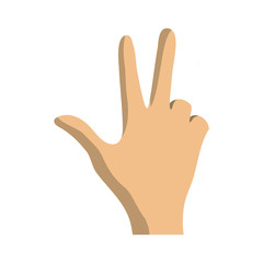 hand icon over white background vector illustration