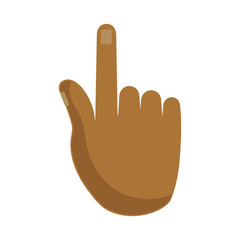 Hand pointing icon over white background vector illustration