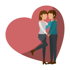 Fototapeta na wymiar Beautiful and romantic couple icon vector illustration graphic design