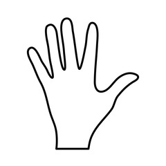 human hand icon over white background vector illustration