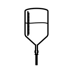 blood bag icon over white background vector illustration