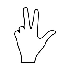 hand icon over white background vector illustration