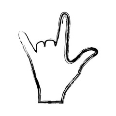 hand icon over white background vector illustration