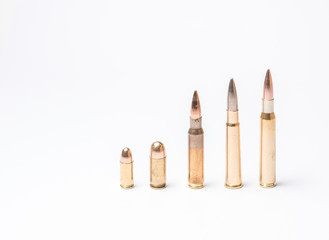 Bullets on White