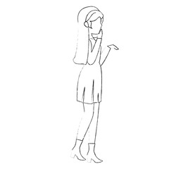 avatar woman wearing casual clothes icon over white background vector illustration