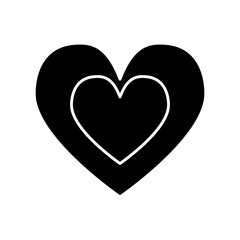 heart icon over white background vector illustration