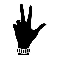 hand icon over white background vector illustration