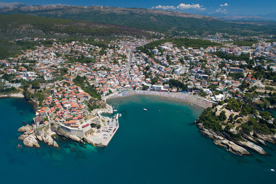 Aerial view of the old city of Ulcin © bigguns