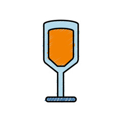 wine glass icon over white background vector illustration