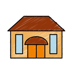 house icon over white background vector illustration