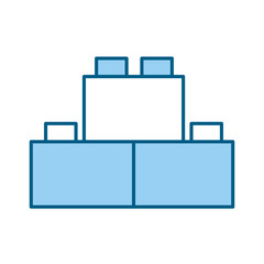 toy blocks structure icon vector illustration design