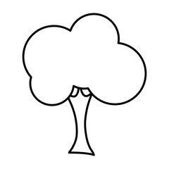 tree icon over white background vector illustration