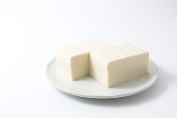 tofu isolated on white background