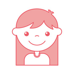 cute girl character icon vector illustration design