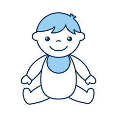 cute boy baby avatar character vector illustration design