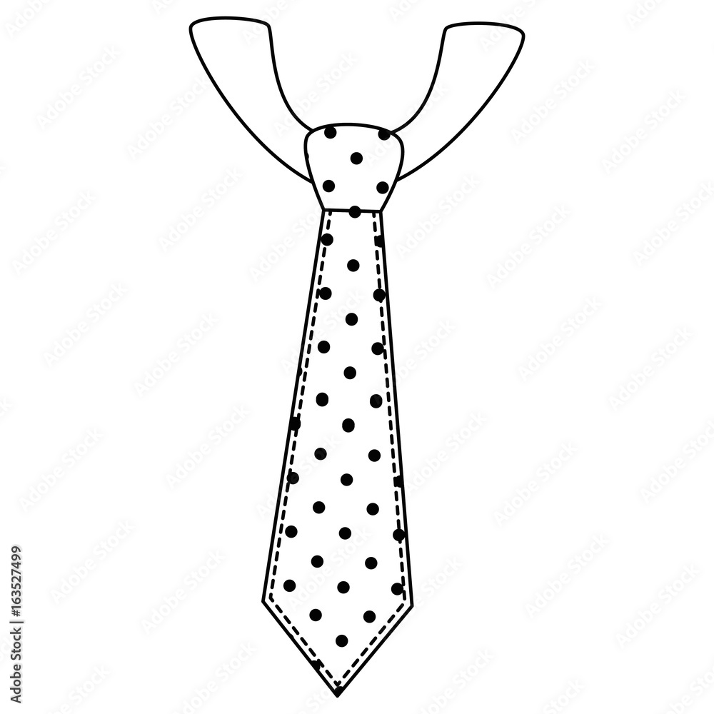 Wall mural pointed tie accessory icon over white background vector illustration