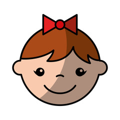 Obraz premium cute girl character icon vector illustration design