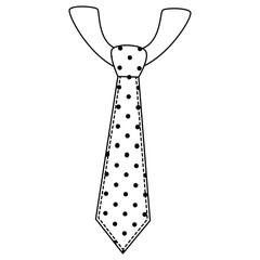 pointed tie accessory icon over white background vector illustration