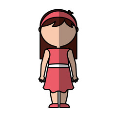 cute girl character icon vector illustration design