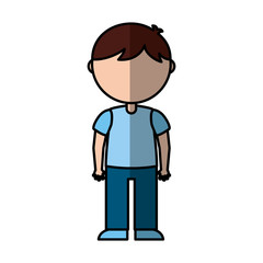 cute boy character icon vector illustration design