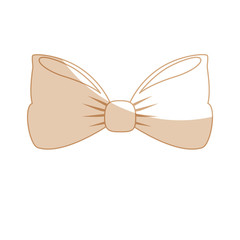 bow tie icon over white background vector illustration
